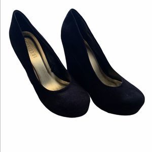 Forever 21 black platform wedges